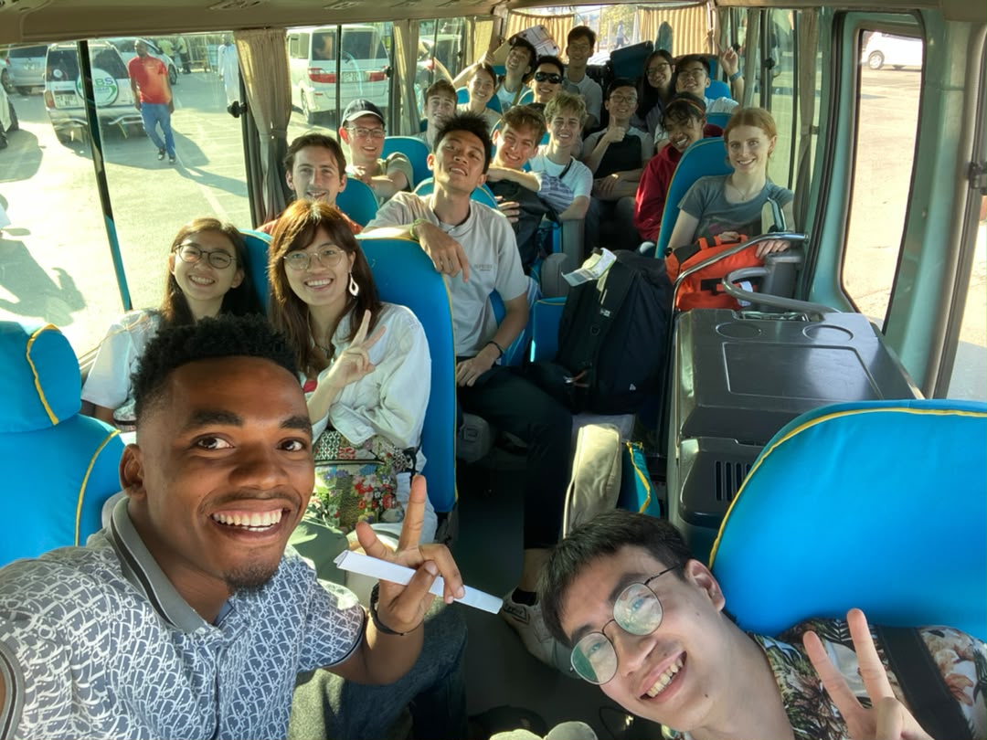 Guests in a Dynasty tour bus
